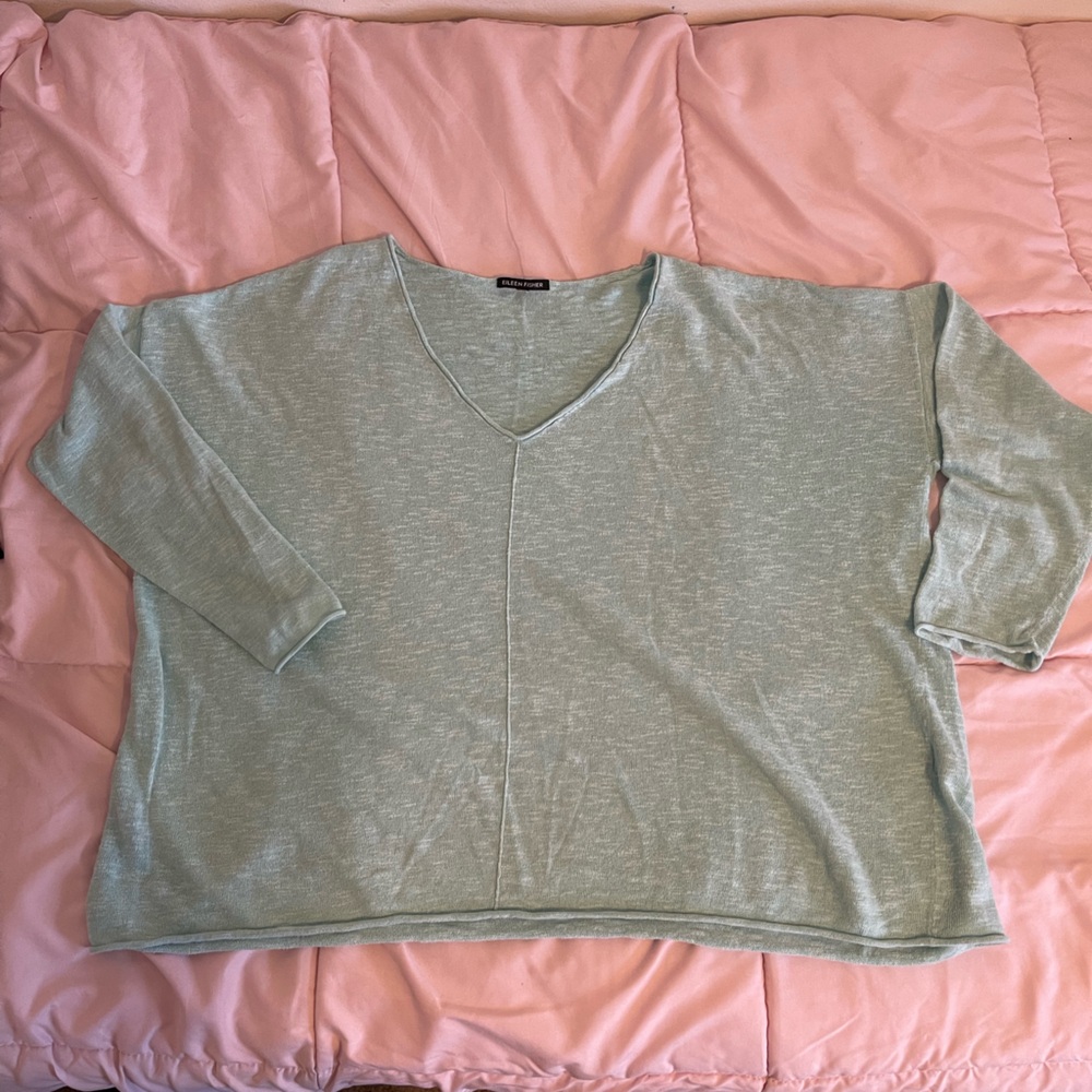 Eileen Fisher Light green V-Neck Sweater